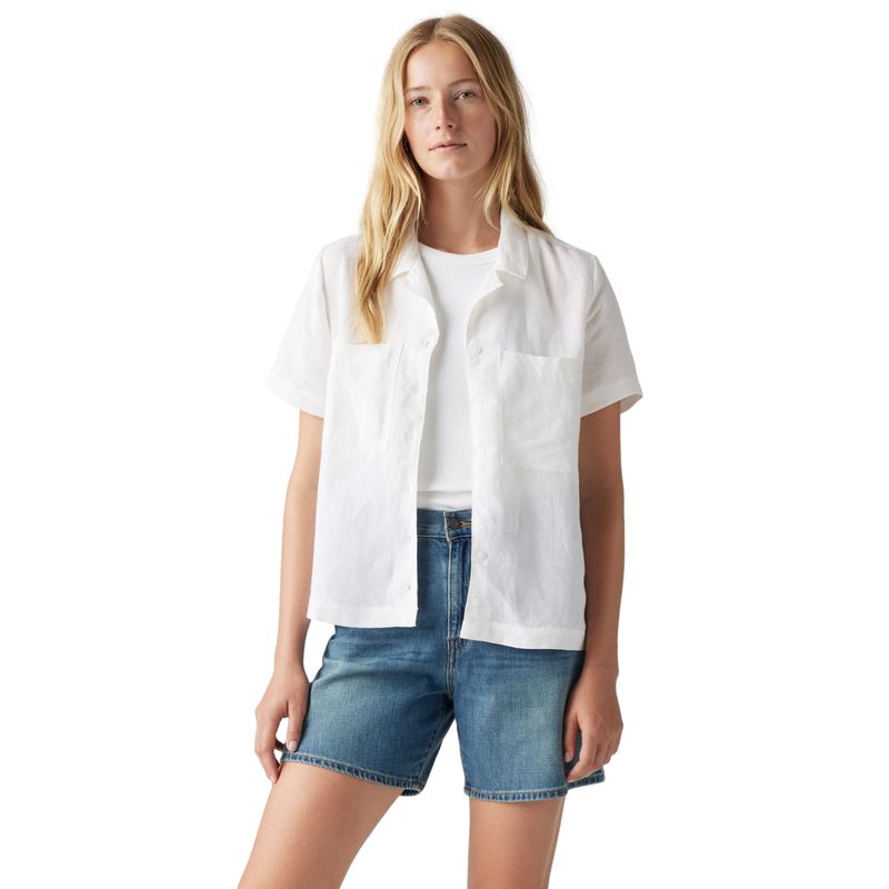 LEVIS - Camisa Mujer Sonny Camp Shirt Blanco Levis