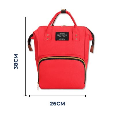 Imagen 2 del producto Mochila Maternal Bolso Pañalera Nylon Bebé Térmica E Impermeable Red