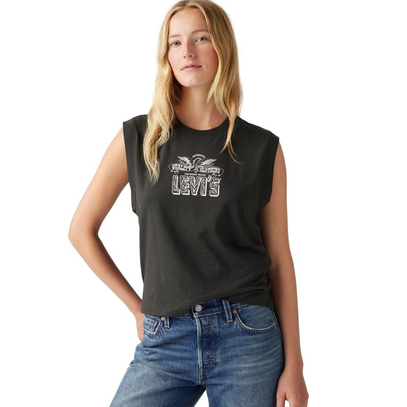 LEVIS - Polera Mujer Gr Boxy Tank Negro Levis_.