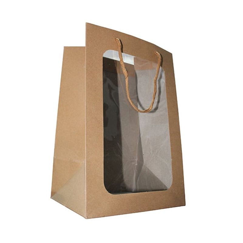 GENERICO - BOLSA DE REGALO VENTANA 35X25X18 CM KRAFT X12 UNI