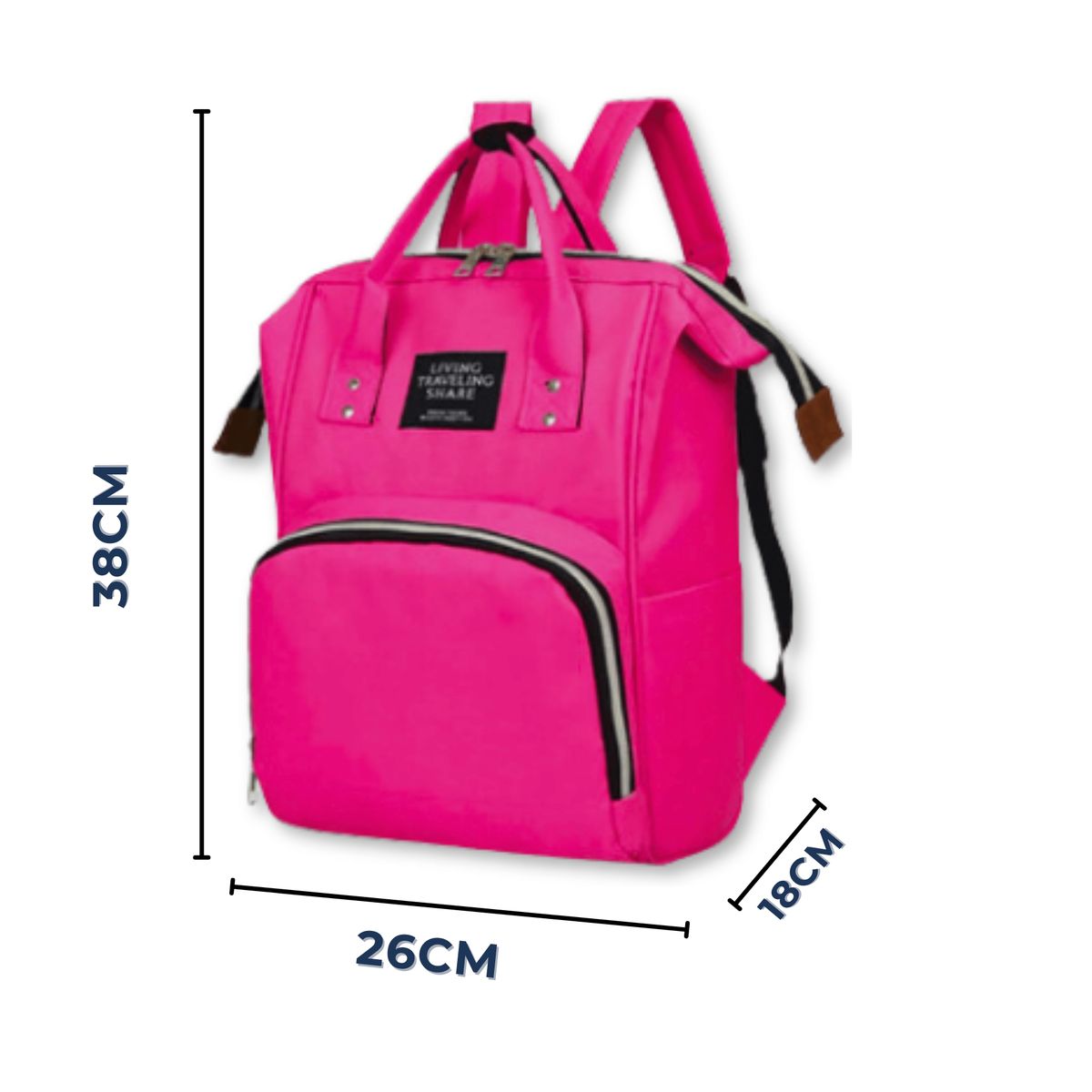 UTILISIMO - Mochila Maternal Bolso Pañalera Bebé Térmica E Impermeable Fuchsia