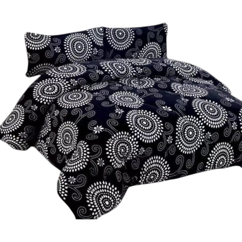 GENERICO - Cobertor De Invierno Plush Con Chiporro 2 Plaza + 2 Fundas Almohadas
