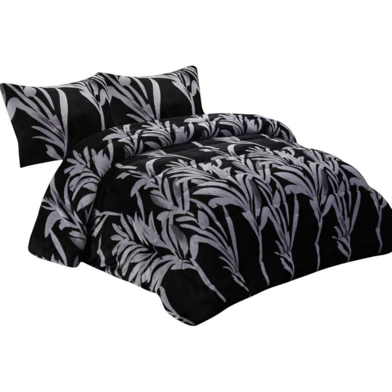 GENERICO - Cobertor De Invierno Plush Con Chiporro 2 Plaza + 2 Fundas Almohadas