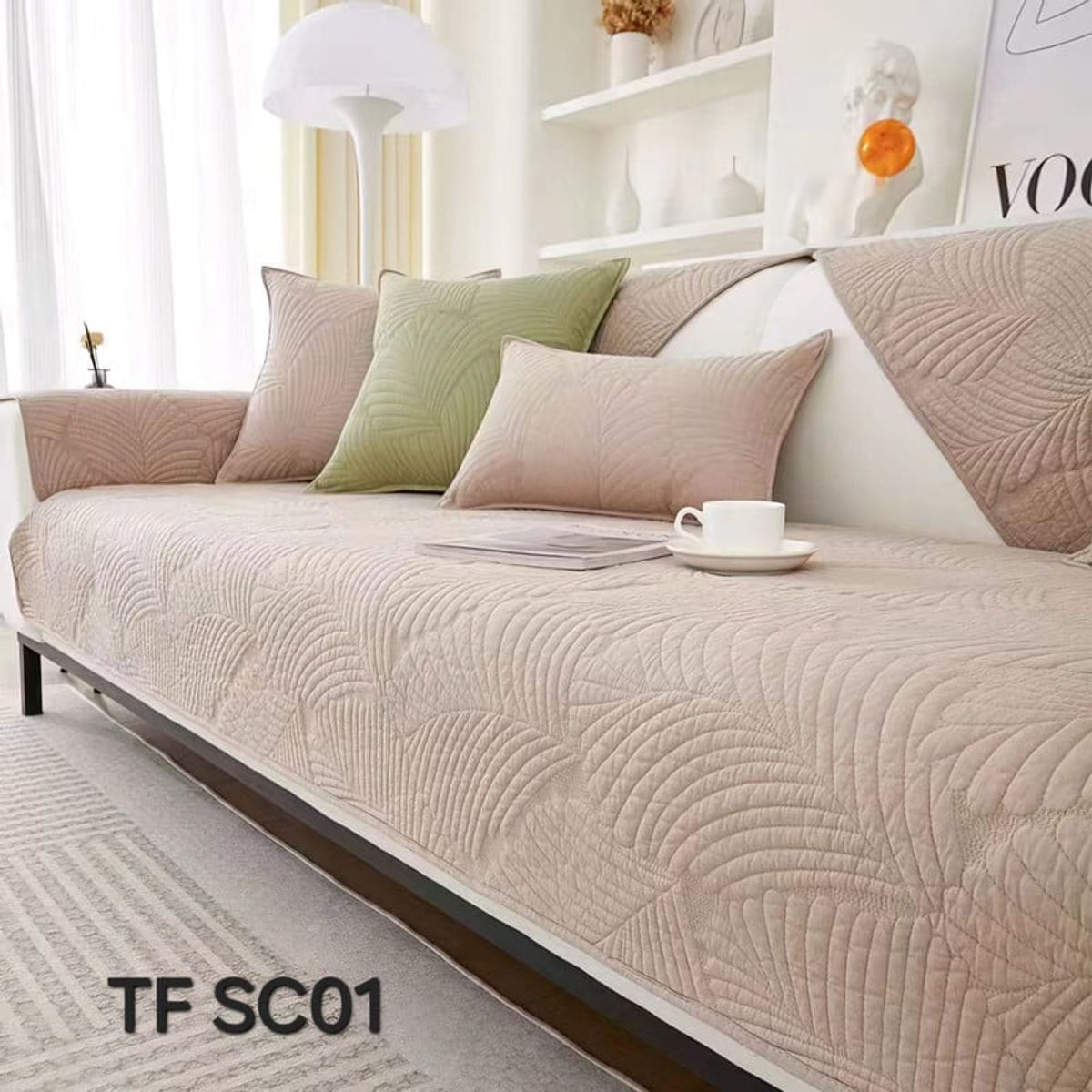 ANGELES DEL HOGAR - MANTA PARA SOFA BORDADO70CM X 70 CM  ROSA PALO