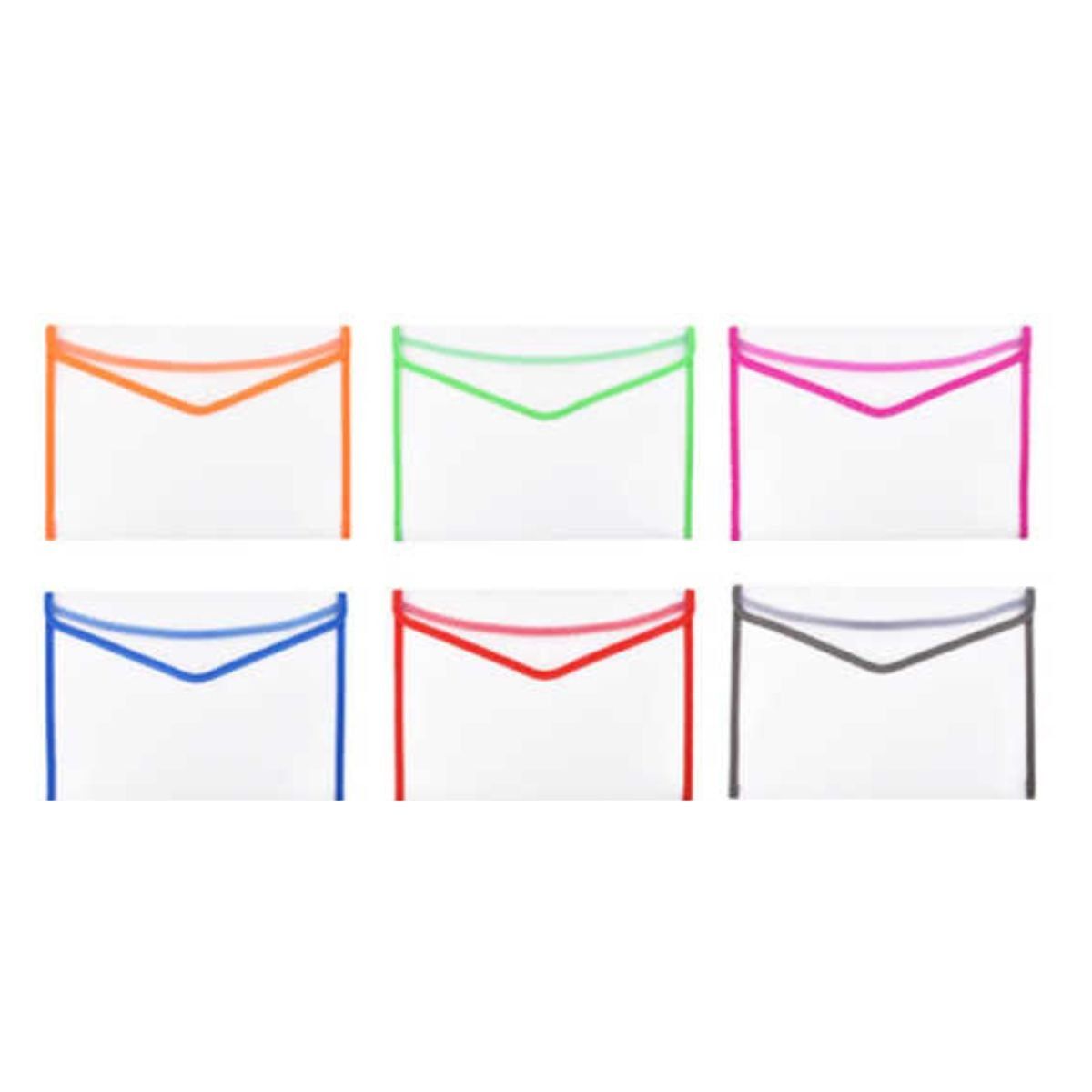 GENERICO - Pack 6 Carpetas Sobre Organizador Documento Plástico 26x36cm