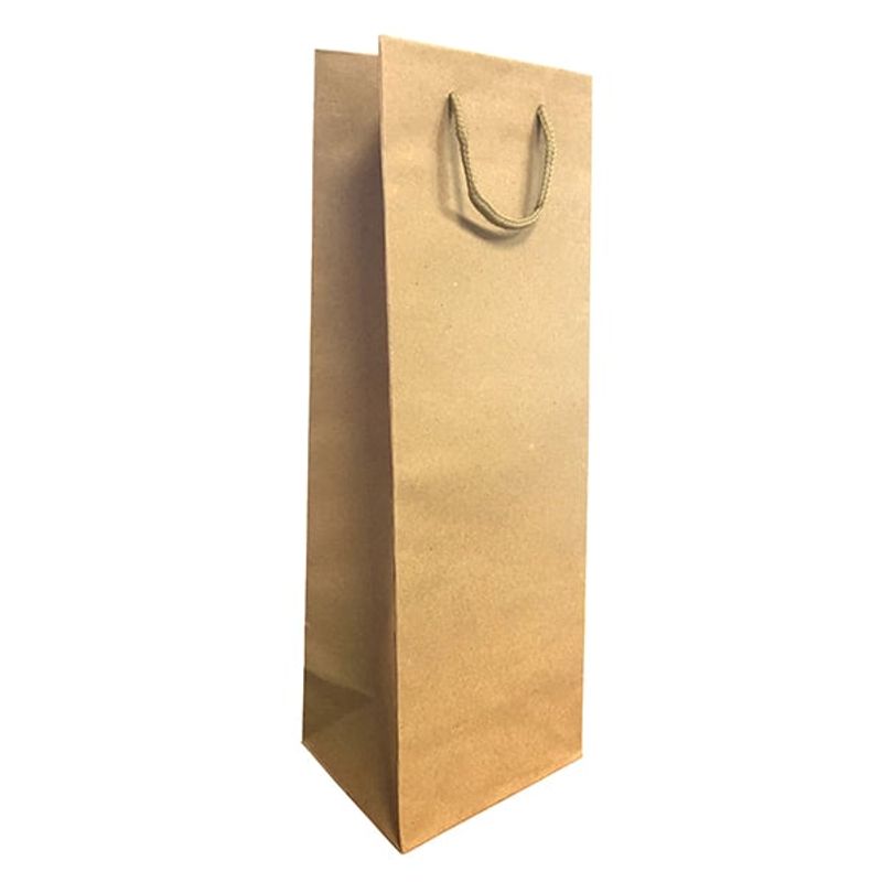 GENERICO - BOLSA DE REGALO VINO PAPEL KRAFT 12X35 X12 UNI