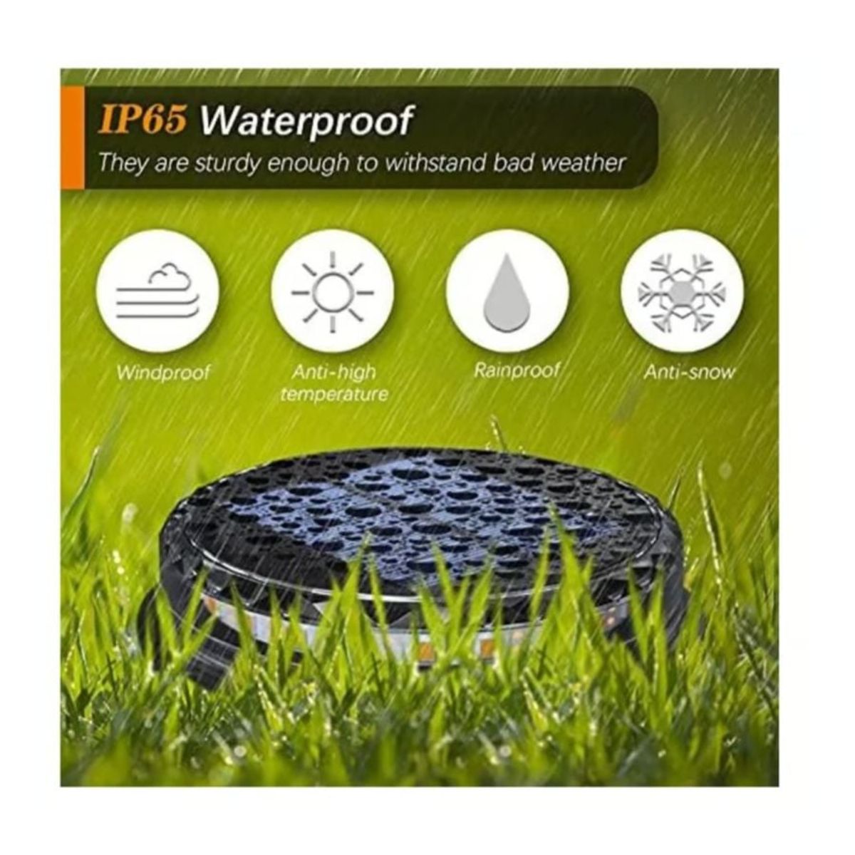 GENERICO - Pack 2 Lampara Disco Solar Impermeable Estaca Jardin Luz Calida