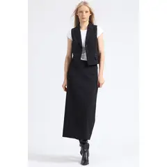 LIOLA - Falda Tubo Midi, Negro