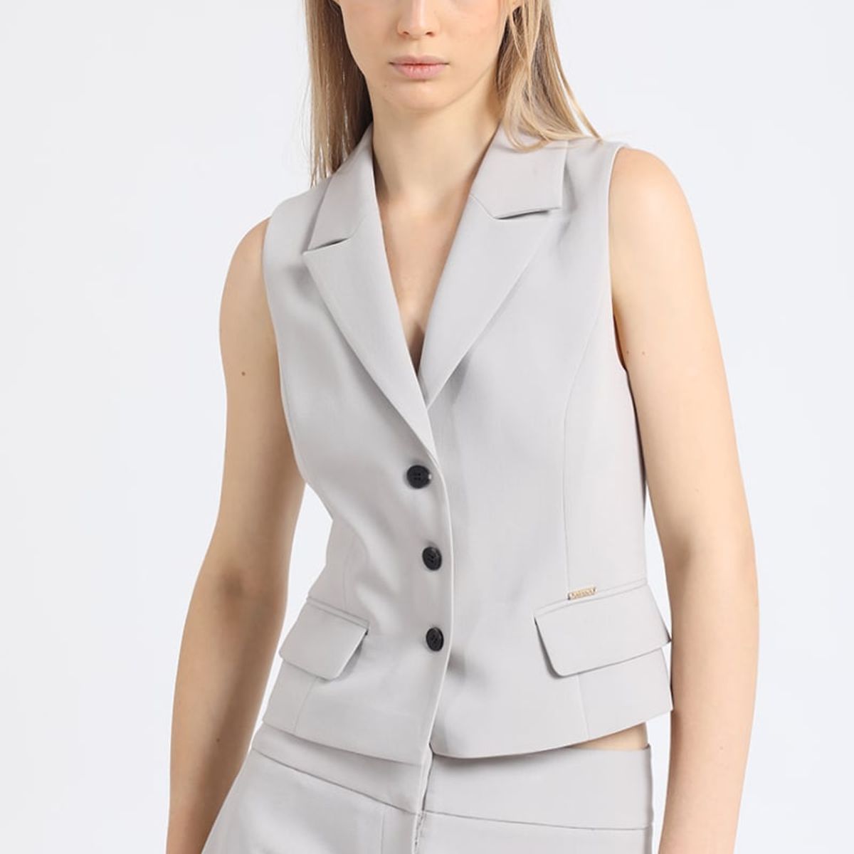 LIOLA - Chaleco Sastre Entallado, Gris Liola