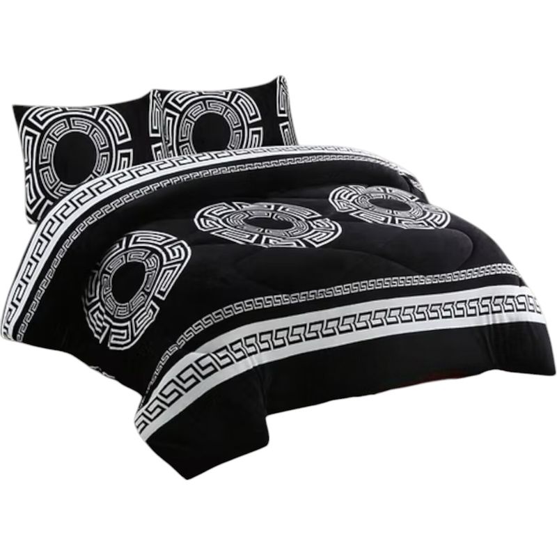 GENERICO - Plumon Plush Liso Con Chiporro 1.5 Plaza + 1 Funda De Almohada