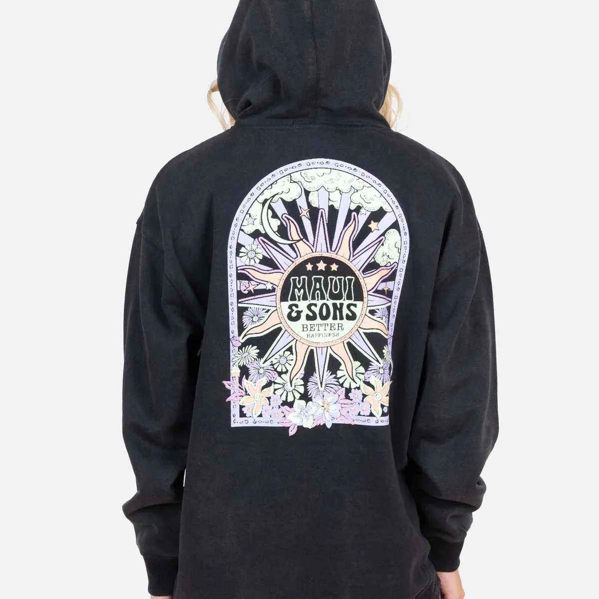 MAUI AND SONS - Poleron Canguro Endless Negro Mujer Maui And Sons - Negro