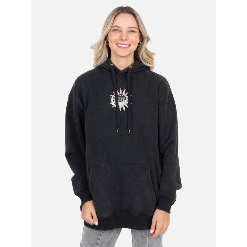MAUI AND SONS - Poleron Canguro Endless Negro Mujer Maui And Sons - Negro