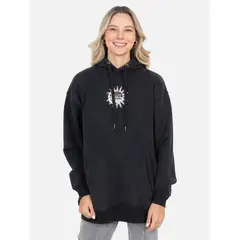 MAUI AND SONS - Poleron Canguro Endless Negro Mujer - Negro