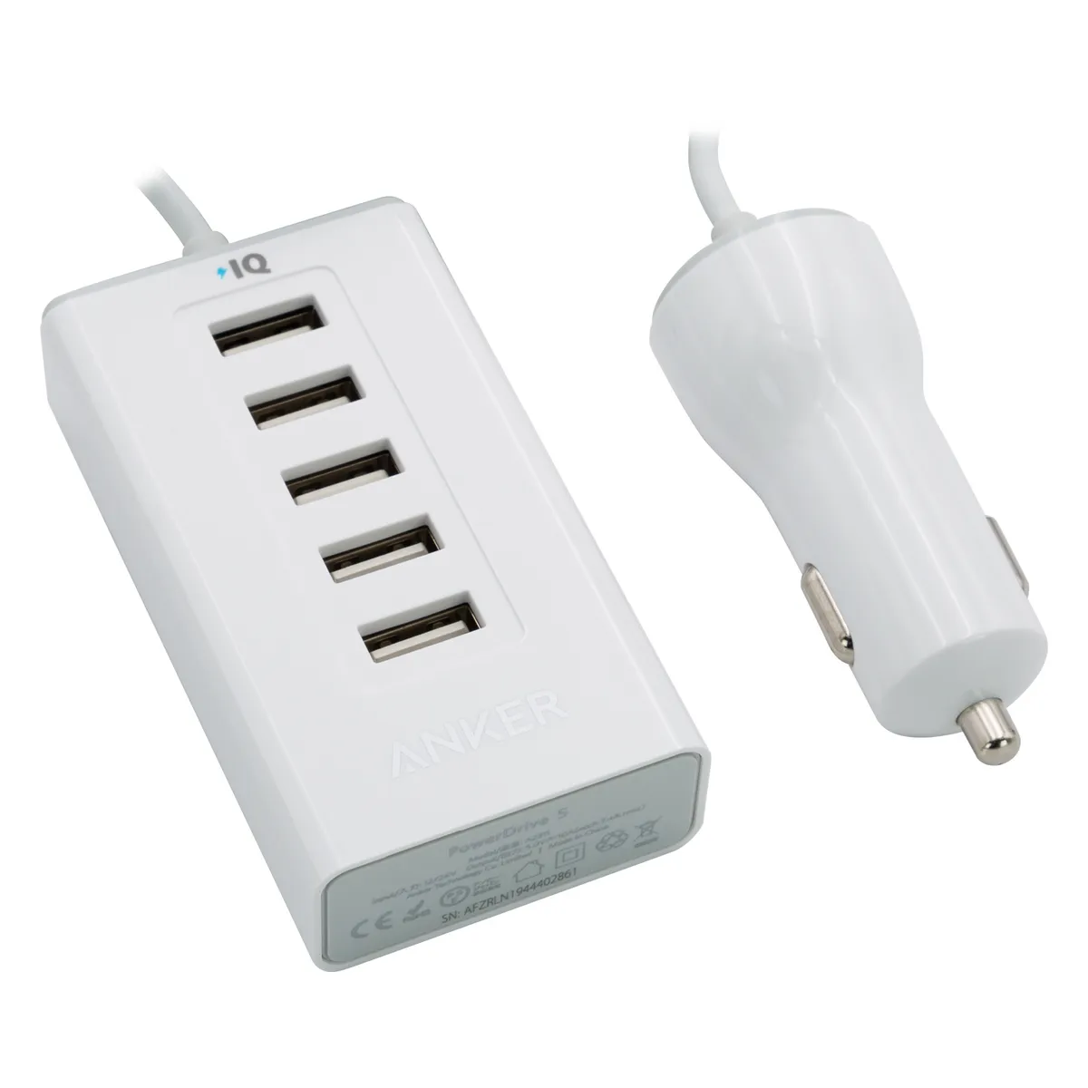 ANKER - CARGADOR AUTO 5 PUERTOS USB ANKER A2311