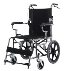 GENERICO - Silla De Ruedas Geriátrica plegable cfrenos - Negro