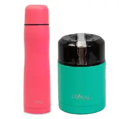 DORAL - Pack Termos 600ml + Bala Hydrous 500ml Celeste