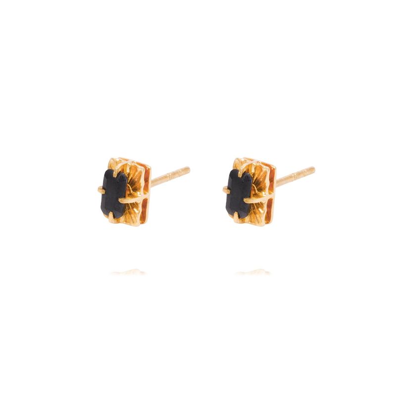 JB JOYAS BARON - Aros Oro Amarillo 18kt Onix 4,5 mm