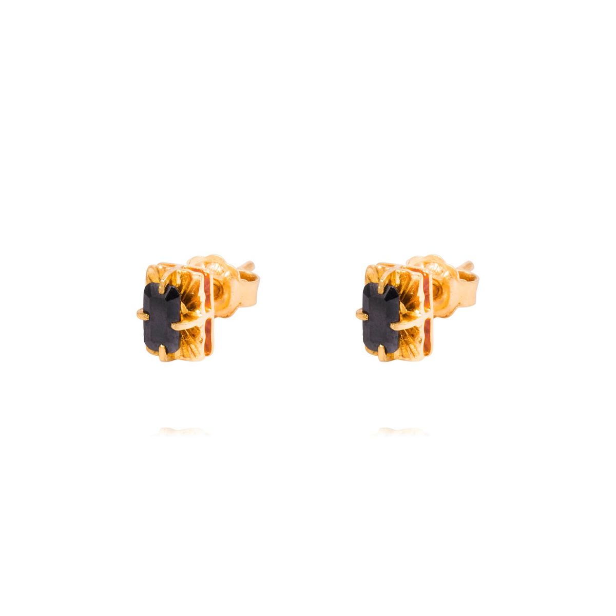 JB JOYAS BARON - Aros Oro Amarillo 18kt Onix 4,5 mm