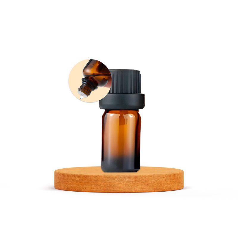 GENERICO - Set 24 Frasco de Vidrio Aceite Esencial Tapa Negra 5ML