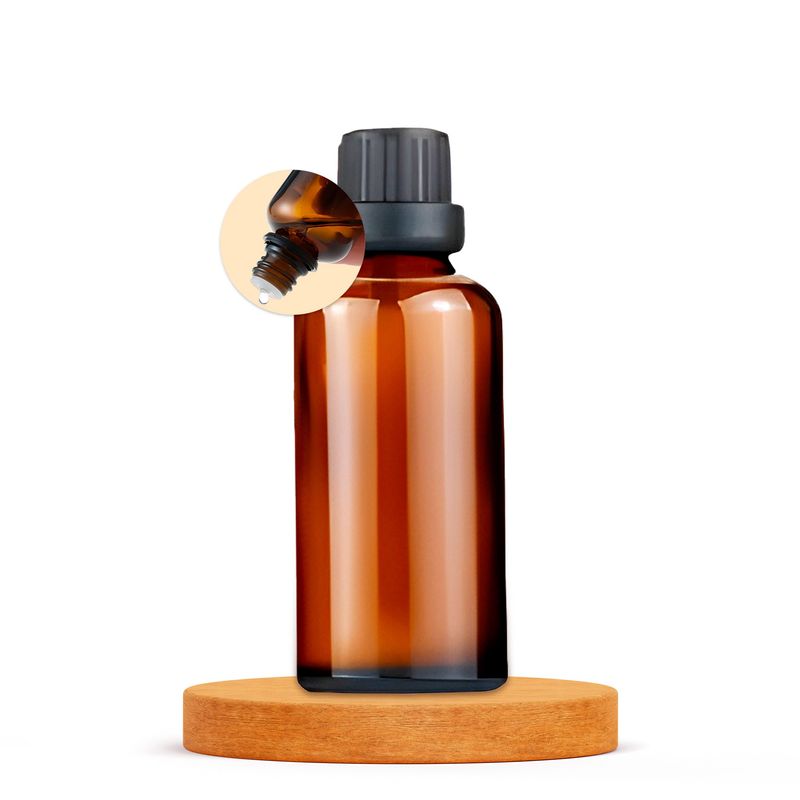 GENERICO - Set 24 Frasco de Vidrio Aceite Esencial Tapa Negra 50ML