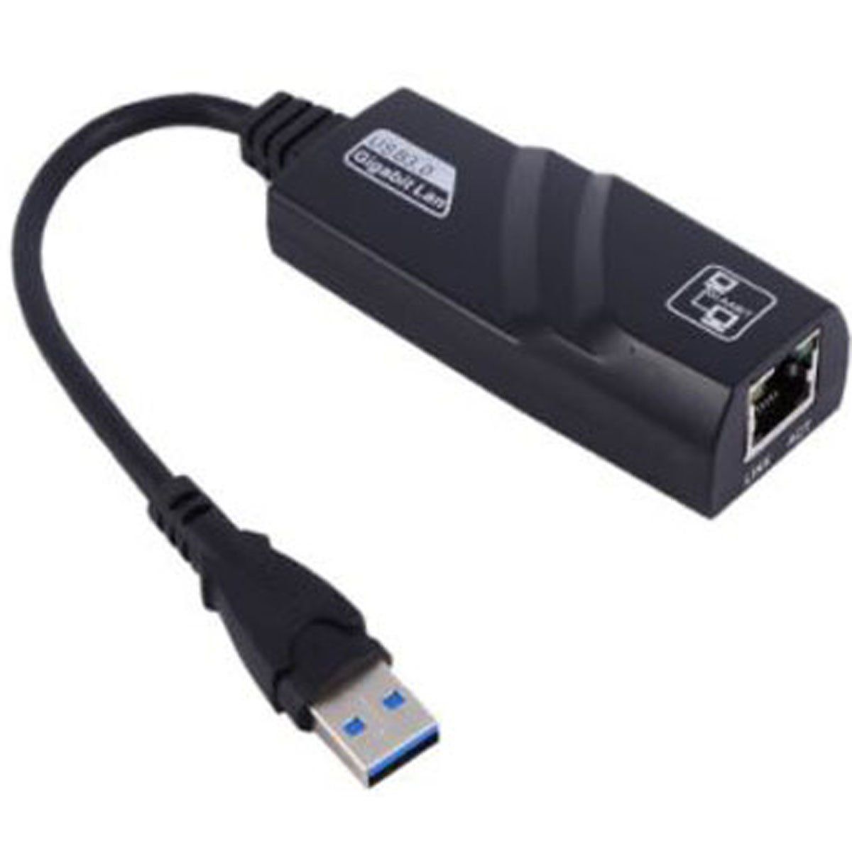 GENERICO - ADAPTADOR USB 3.0 A RJ45 (RED), NEGRO