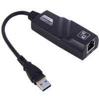 ADAPTADOR USB 3.0 A RJ45 (RED), NEGRO