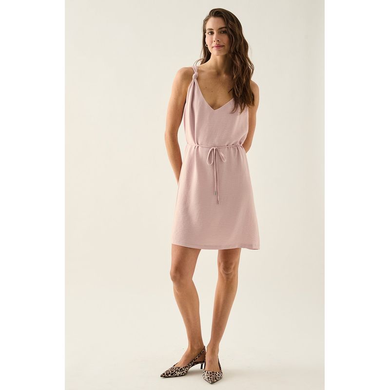 ASH - Vestido Liso Rosado Ash