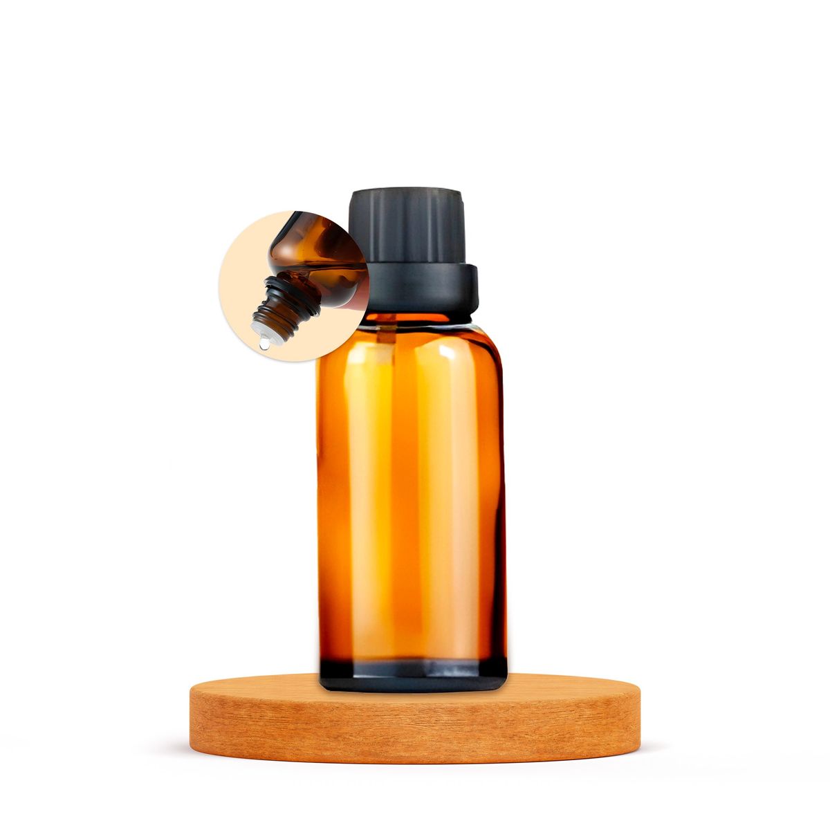 GENERICO - Set 24 Frasco de Vidrio Aceite Esencial Tapa Negra 30ML