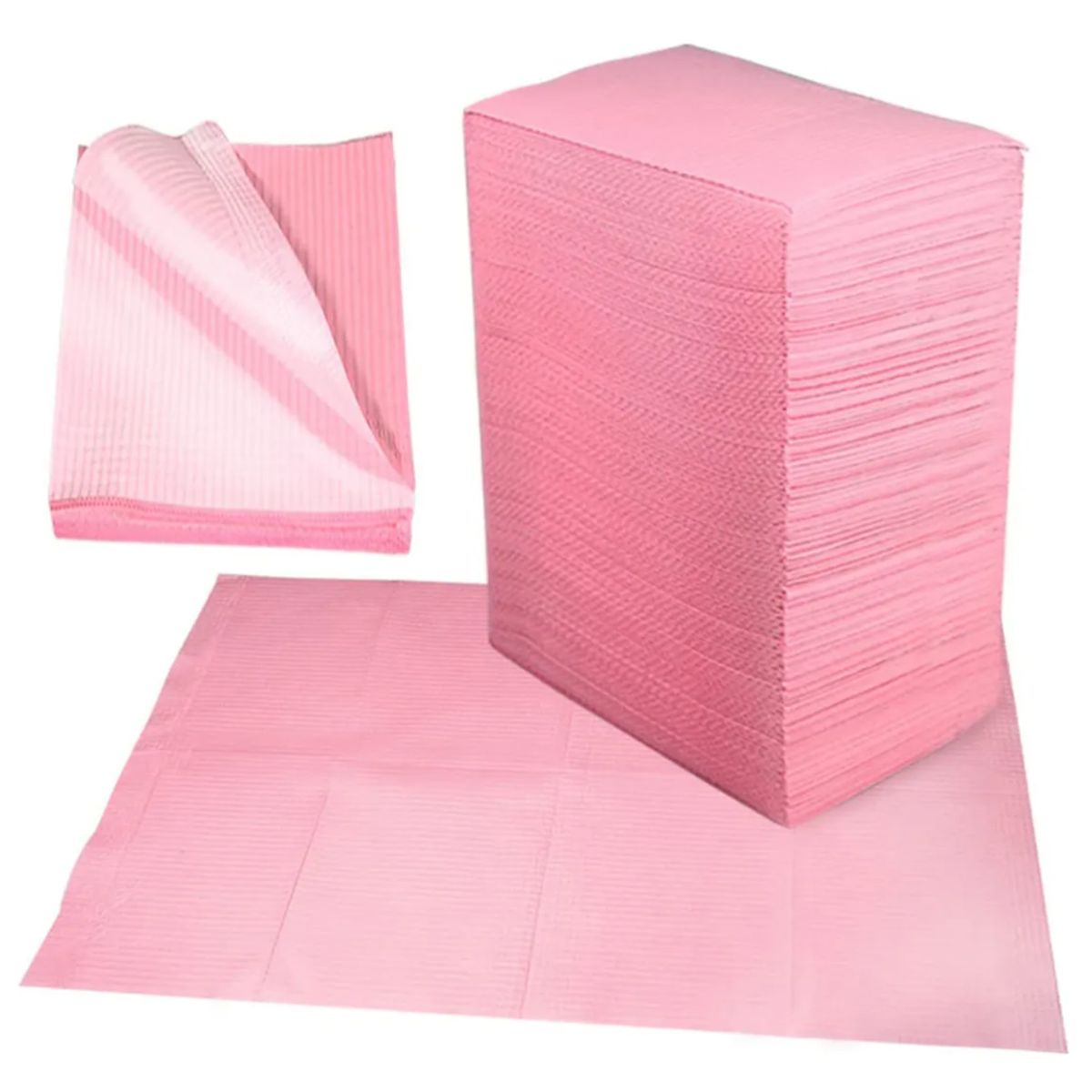 GENERICO - Babero Dental color Rosa Campo de Trabajo 125 und