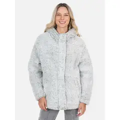 MAUI AND SONS - Poleron Chiporro Coral Gris Mujer - Gris