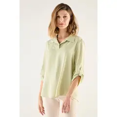 MA GRIFFE - Blusa Lisa Verde Magriffe
