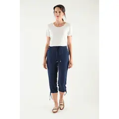 MA GRIFFE - Pantalon Casual Azul Marino Mujer Magriffe