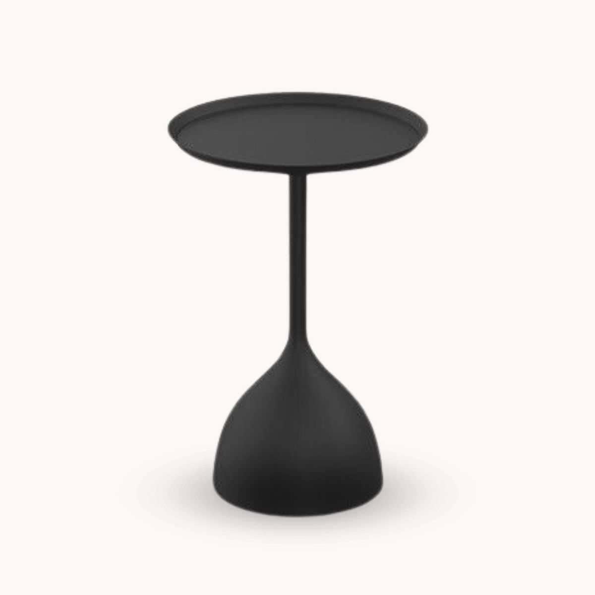SANTU HOME & DECO - Mesa De Centro Lateral Metal Mate Negro Nórdico