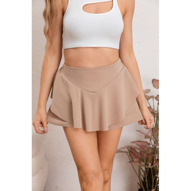 MPROPIA - Short Mujer Liso con Vuelo Tipo mini Falda Juvenil Verano 118