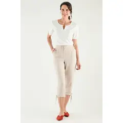 MA GRIFFE - Pantalon Casual Beige Mujer Magriffe