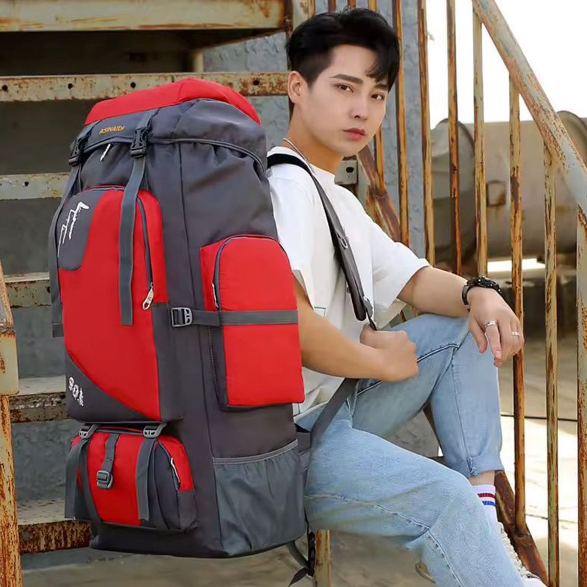 GENERICO - Mochila outdoor 90 Litros Mochilas De Camping