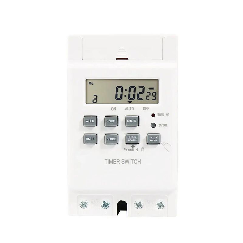 SOLIOT - Temporizador Digital Programable Riel Din 220V 25A