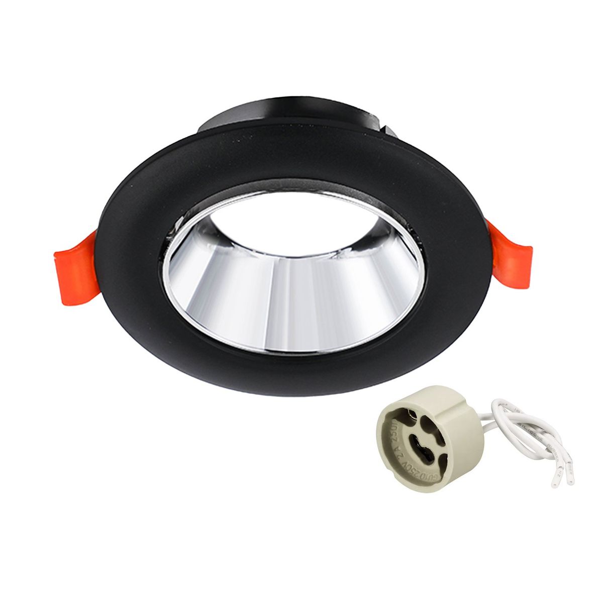 WANT - Foco Spot Porta GU-10 LED Track Light 9 cm - NegroPlateado