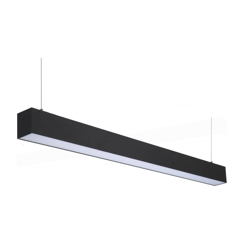 WANT - Luminaria Lineal ECO Conectable 5070 40W 120cm Luz Cálida - Negro