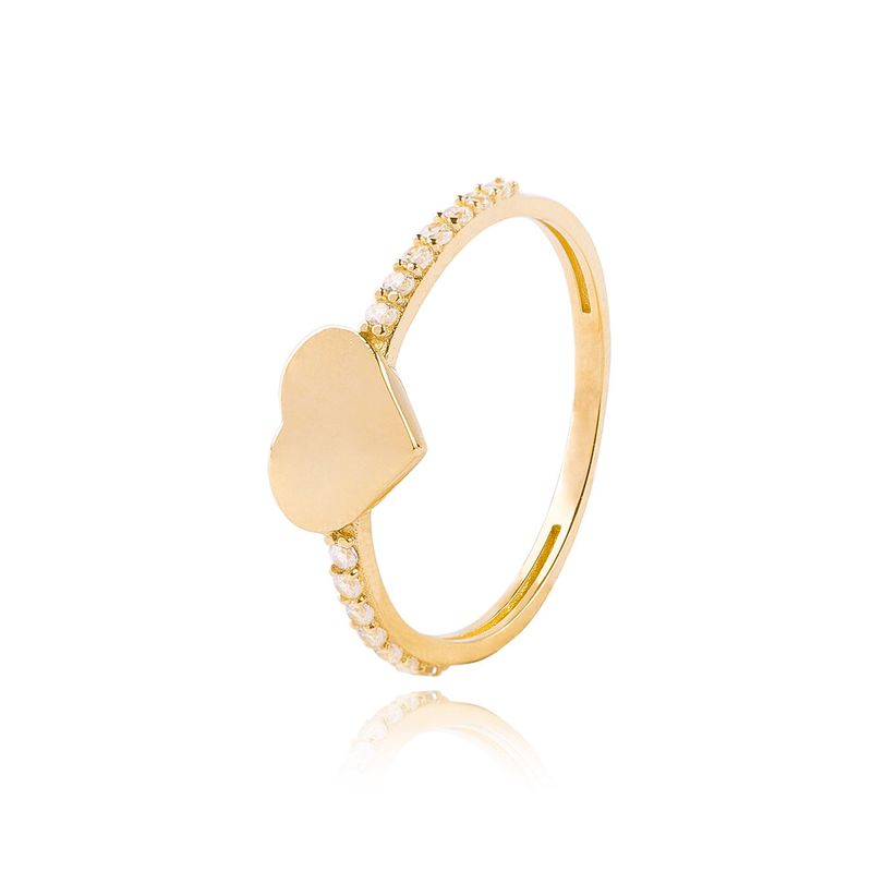 JB JOYAS BARON - Anillos de Oro 18kt Modelo Circón Corazón