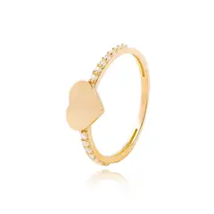 JB JOYAS BARON - Anillos de Oro 18kt Modelo Circón Corazón