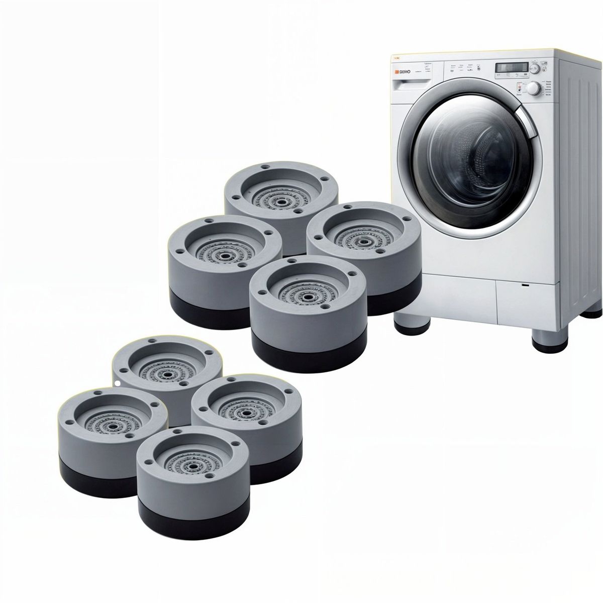 GENERICO - Almohadilla 8 soporte Antivibración Antideslizante Lavadora