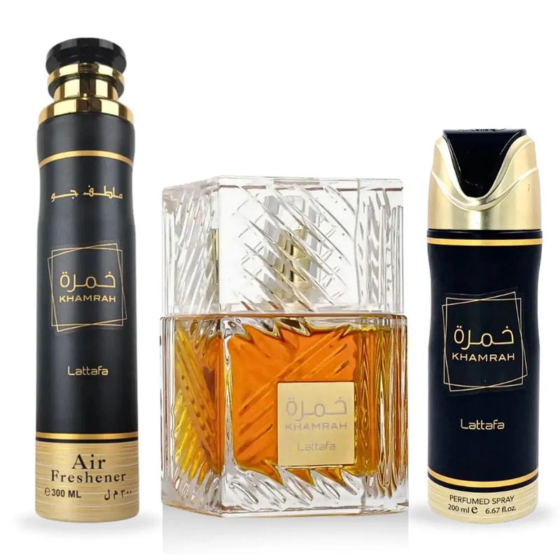 LATTAFA - Estuche Lattafa Khamrah Edp 100ml+200ml+300ml- GiftSet