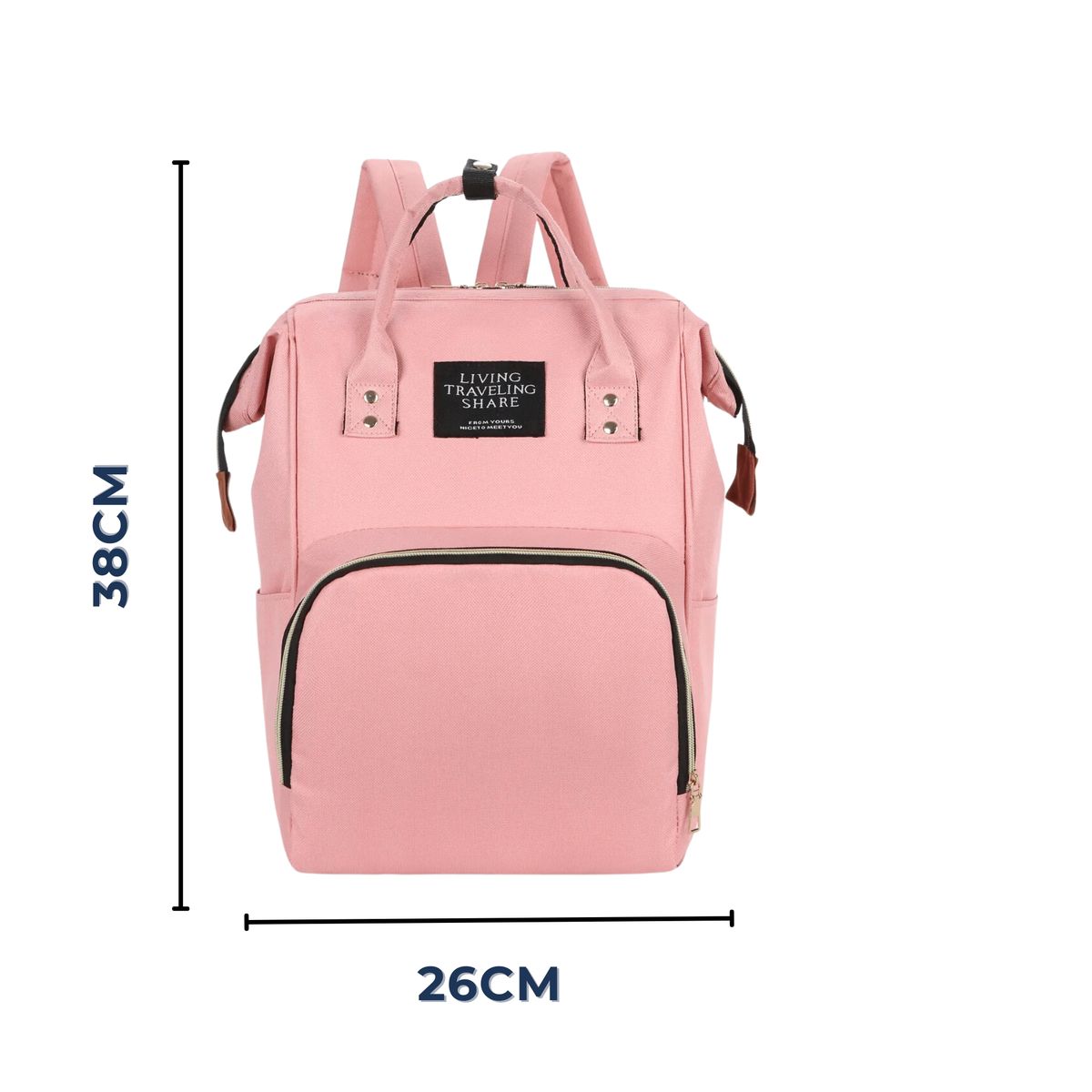 UTILISIMO - Mochila Maternal Bolso Pañalera Bebé Térmica E Impermeable Pink