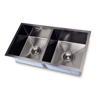 Lavaplatos doble Black bajo cubierta 800 x 450