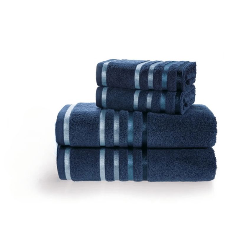 KARSTEN - Set Toalla baño Lumina 4 Piezas 100% Algodón