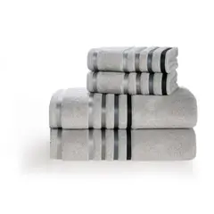KARSTEN - Set Toalla baño Lumina 4 Piezas 100% Algodón