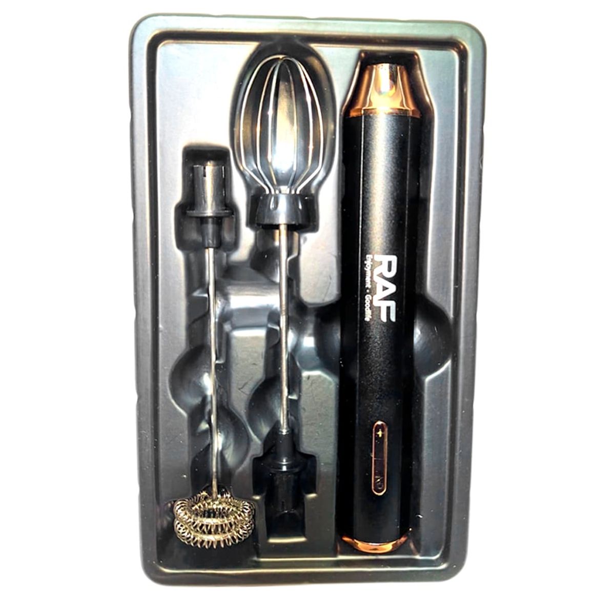 GENERICO - Batidora Electrica Espumador Recargable Raf 10w 2 En 1