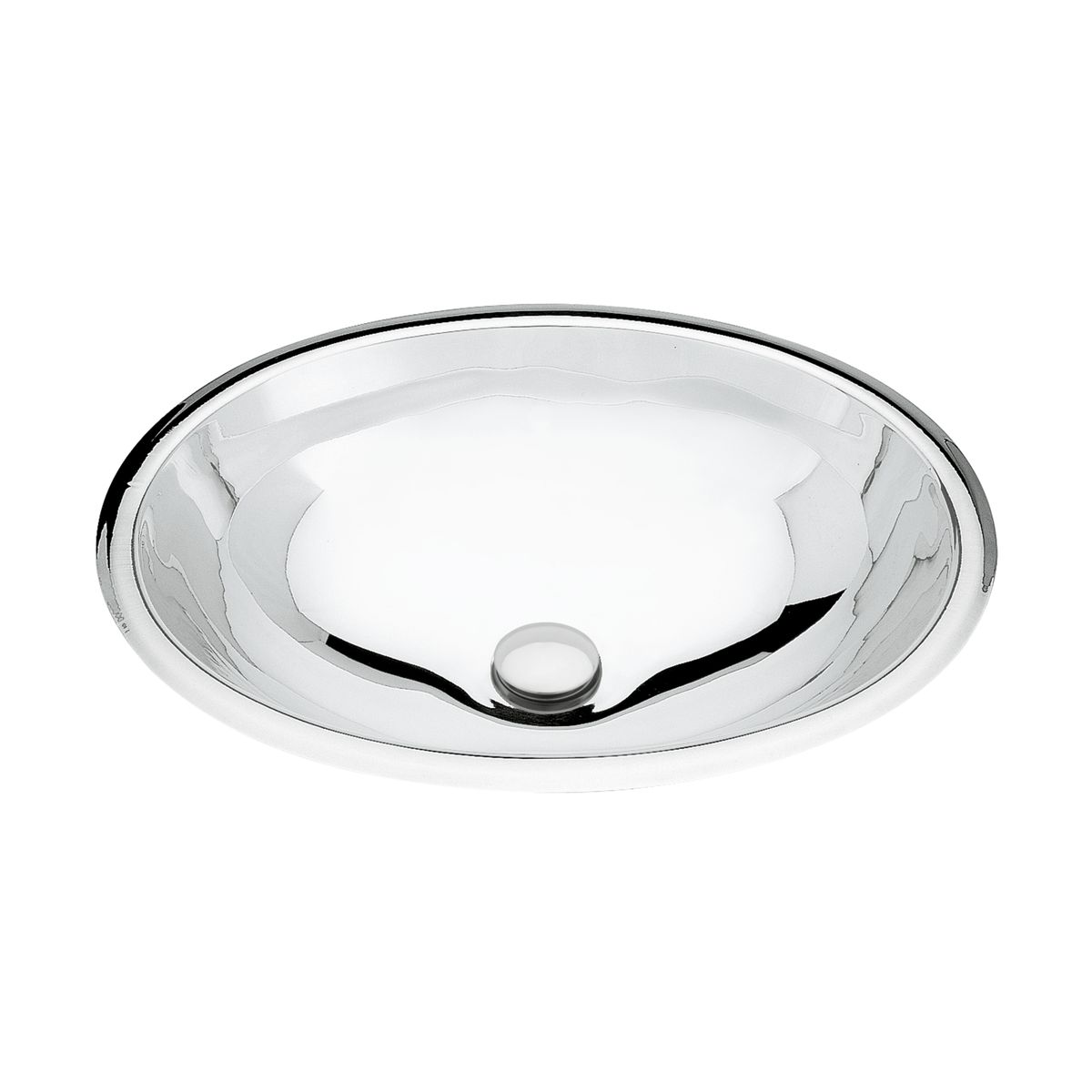 TRAMONTINA - Lavamanos Ovalado en Acero Inox Brillante 36x26 Cm Tramontina