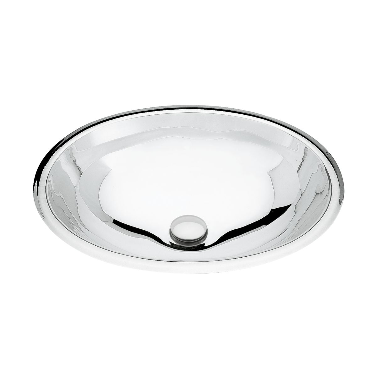 TRAMONTINA - Lavamanos Ovalado en Acero Inox Brillante 36x26 Cm Tramontina